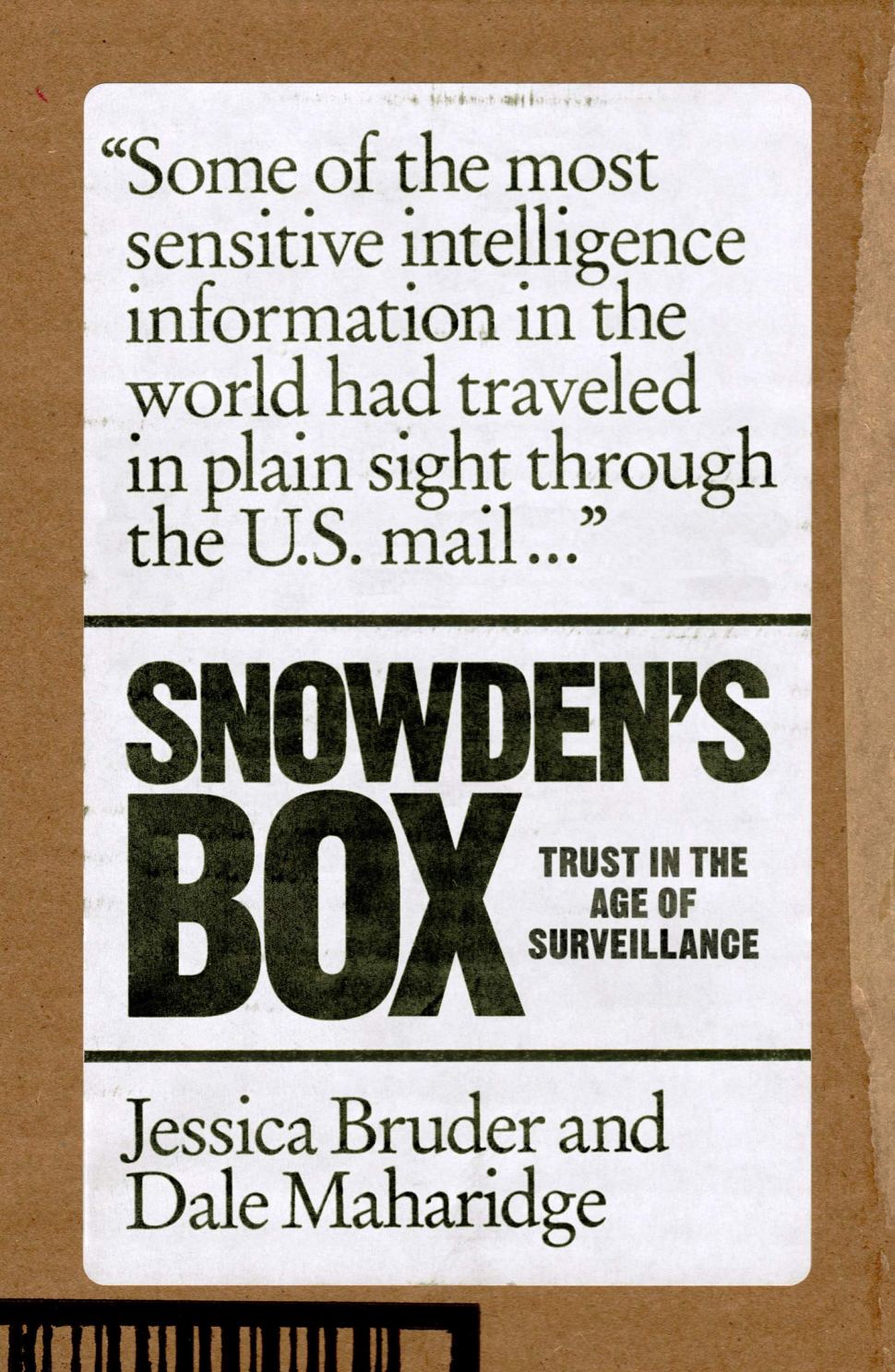 Snowden's Box (2020, Verso Books)