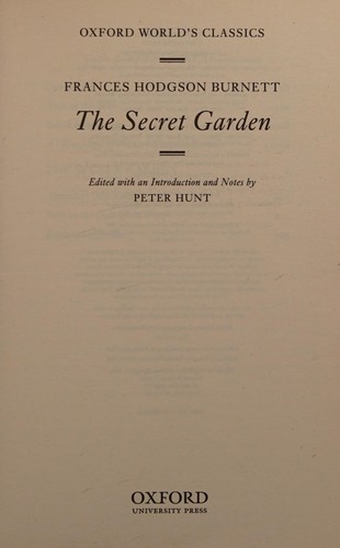 The secret garden (2011, Oxford University Press)