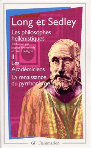 Les philosophes hellénistiques, tome 3  (Paperback, 2001, Flammarion)