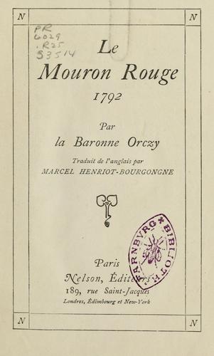 Le mouron rouge (French language, 1913, Nelson)